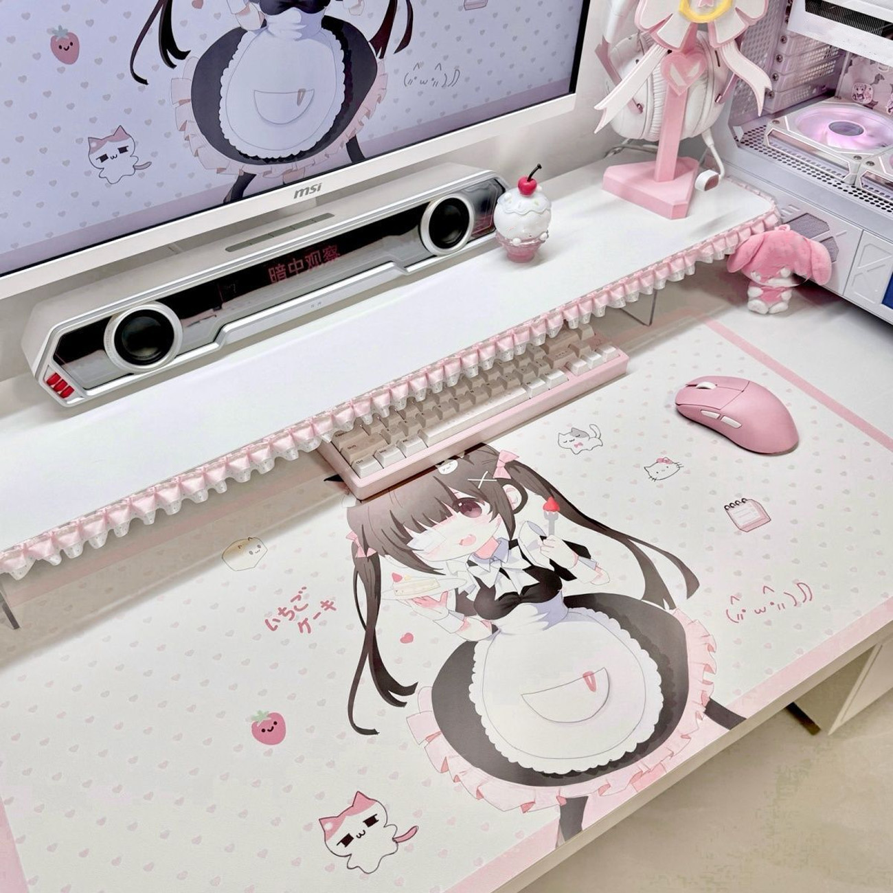 Cute Anime Maid Girl PU Leathe - Leather Desk Pad review and price