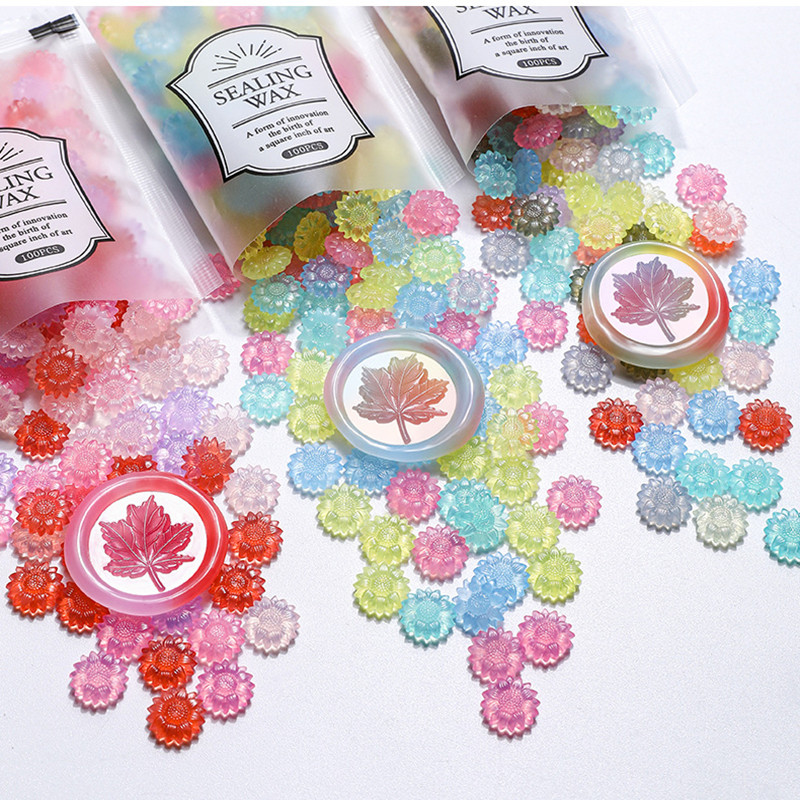 100pcs Translucent Sunflower S - Wax Seal Stamp Set review and price