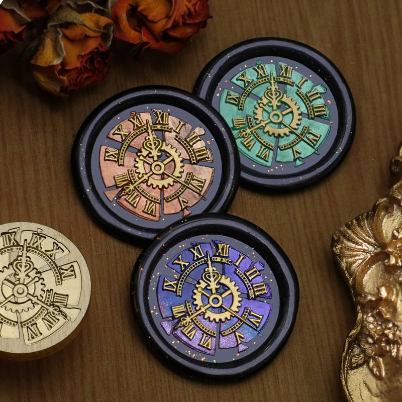 Retro Clock Wax Stamp Bear Rab - Wax Seal Stamp Set review and price